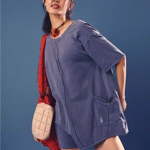 NWT Free People Movement Casual Blue Women’s short romper